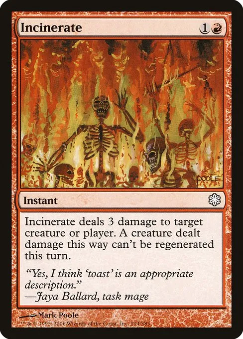 Incinerate · Coldsnap Theme Decks 194/62