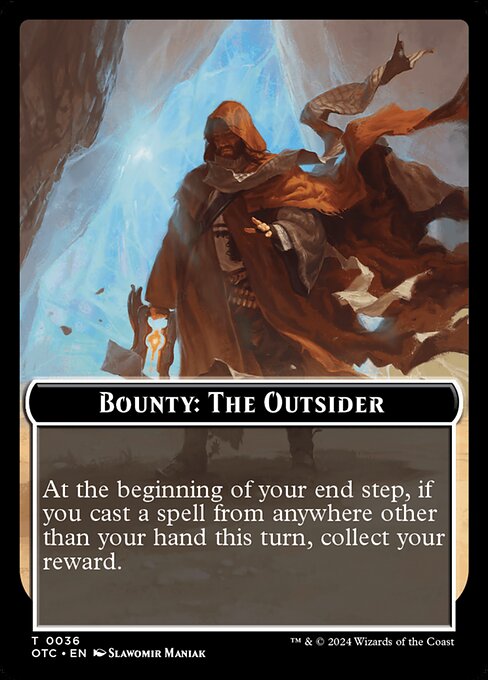 Bounty: The Outsider // Wanted! · Outlaws of Thunder Junction Commander Tokens 36/41