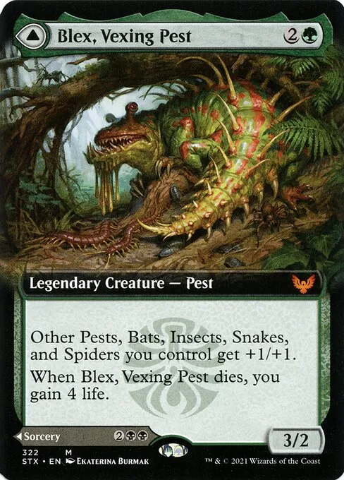 Blex, Vexing Pest // Search for Blex · Strixhaven: School of Mages 322/393
