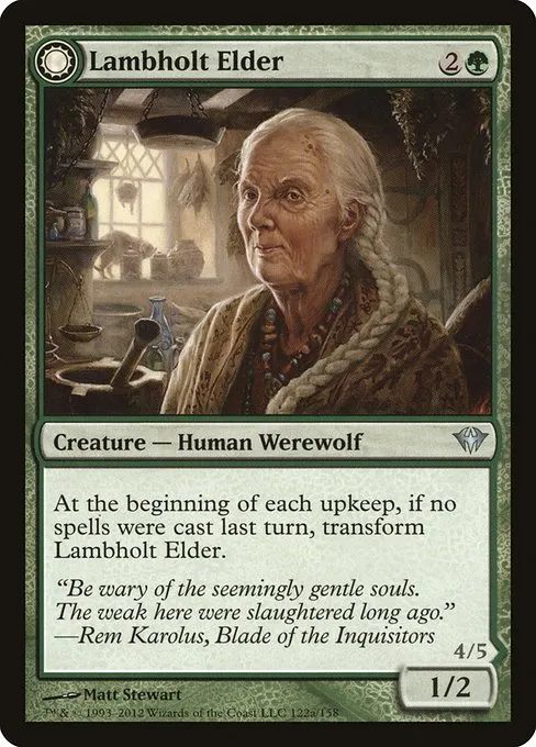 Lambholt Elder // Silverpelt Werewolf · Dark Ascension 122/158