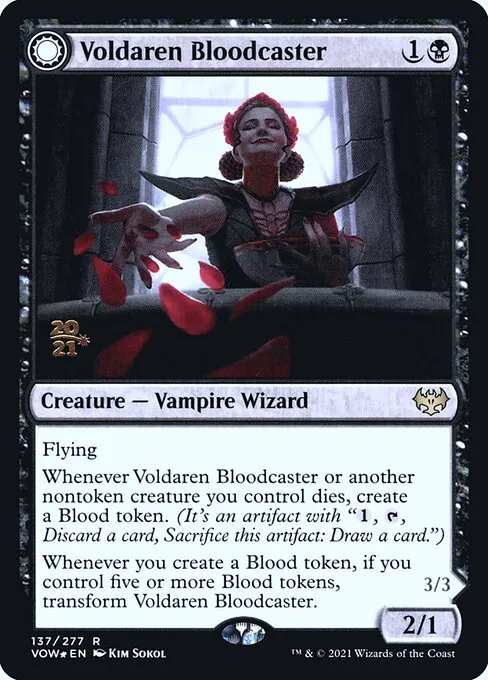 Voldaren Bloodcaster // Bloodbat Summoner · Innistrad: Crimson Vow Promos 137s/121