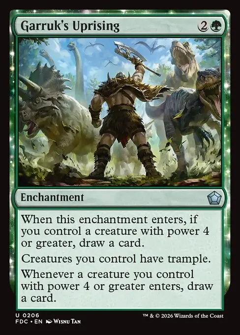 Garruk's Uprising · Foundations Commander 206/3