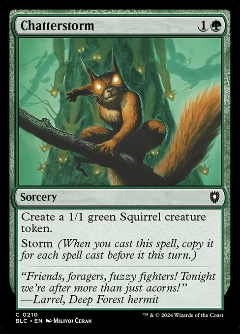 Chatterstorm · Bloomburrow Commander 210/356
