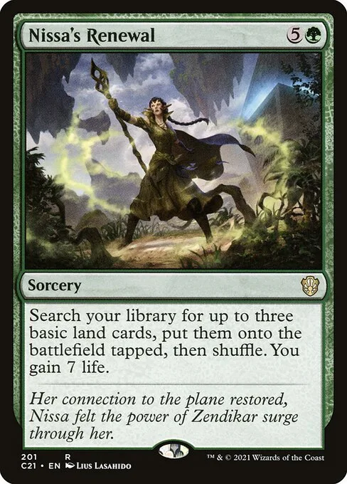 Nissa's Renewal · Commander 2021 201/409