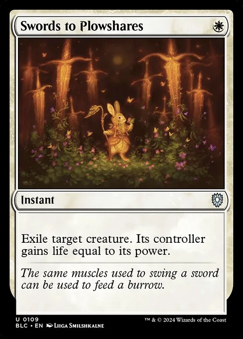 Swords to Plowshares · Bloomburrow Commander 109/356