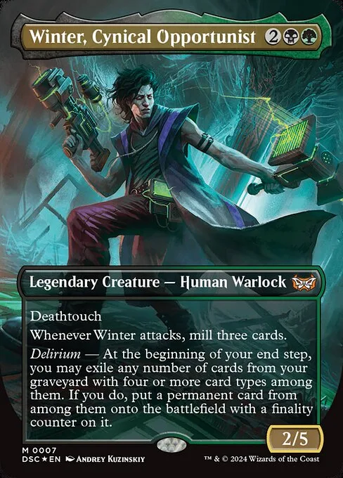 Winter, Cynical Opportunist · Duskmourn: House of Horror Commander 7/373