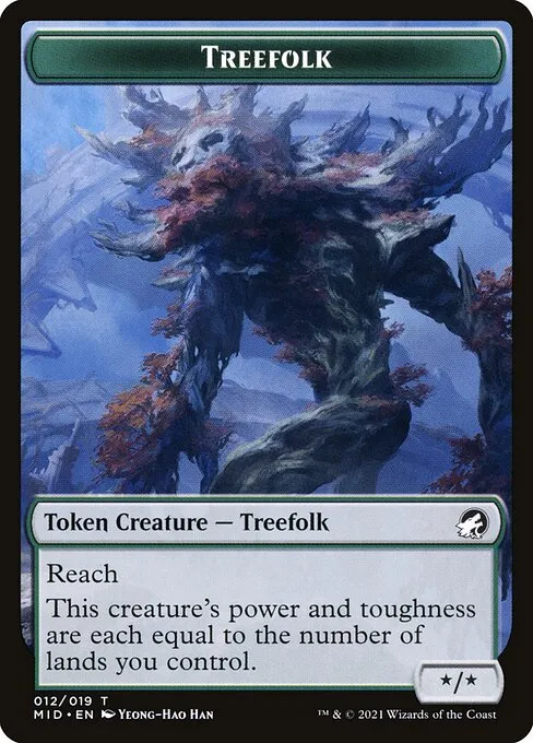 Treefolk · Innistrad: Midnight Hunt Tokens 12/19