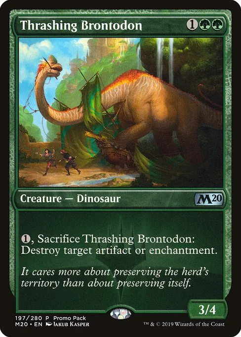 Thrashing Brontodon · Core Set 2020 Promos 197/144