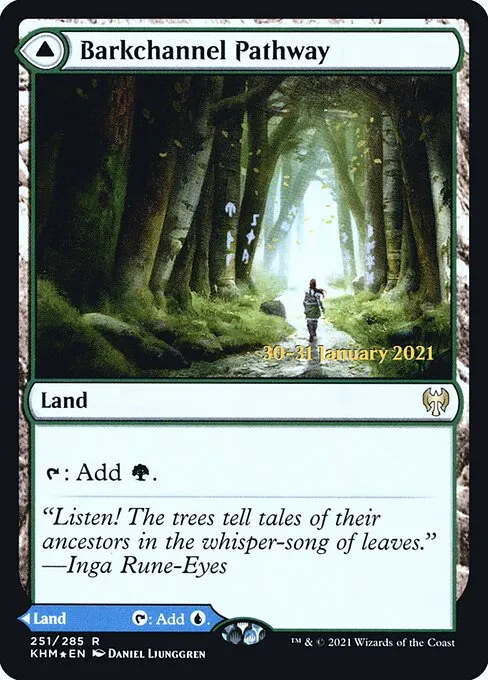 Barkchannel Pathway // Tidechannel Pathway · Kaldheim Promos 251s/158