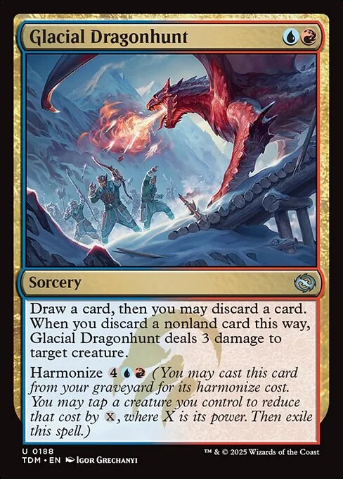 Glacial Dragonhunt · Tarkir: Dragonstorm 188/427