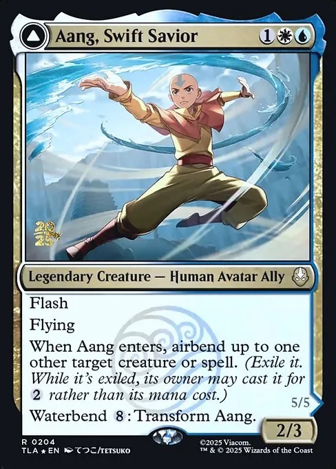 Aang, Swift Savior // Aang and La, Ocean's Fury · Avatar: The Last Airbender Promos 204s/80