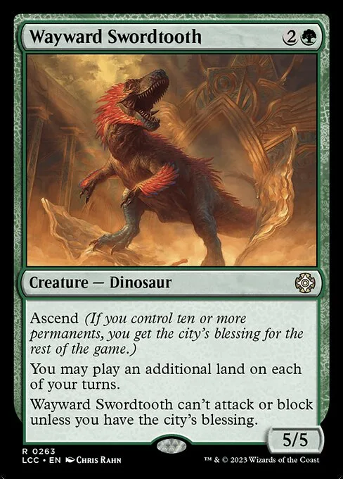 Wayward Swordtooth · The Lost Caverns of Ixalan Commander 263/370