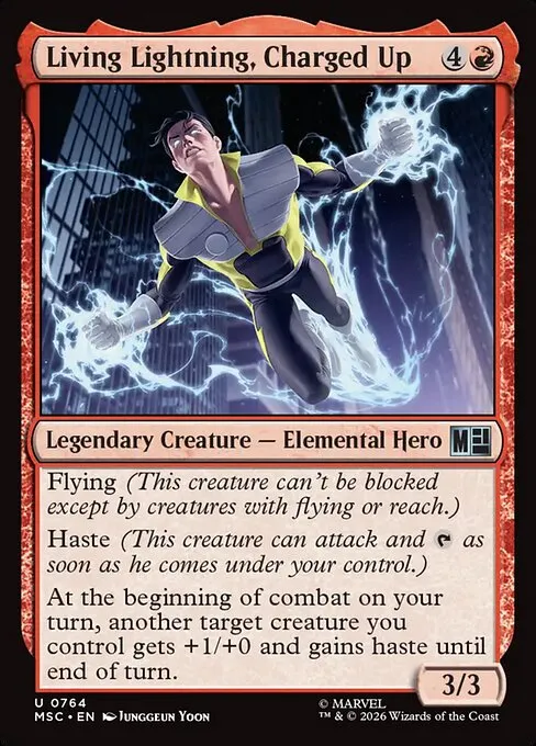 Living Lightning, Charged Up · Marvel Super Heroes Commander 764/9