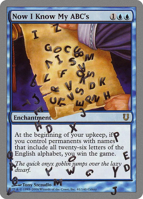 Now I Know My ABC's · Unhinged 41/168
