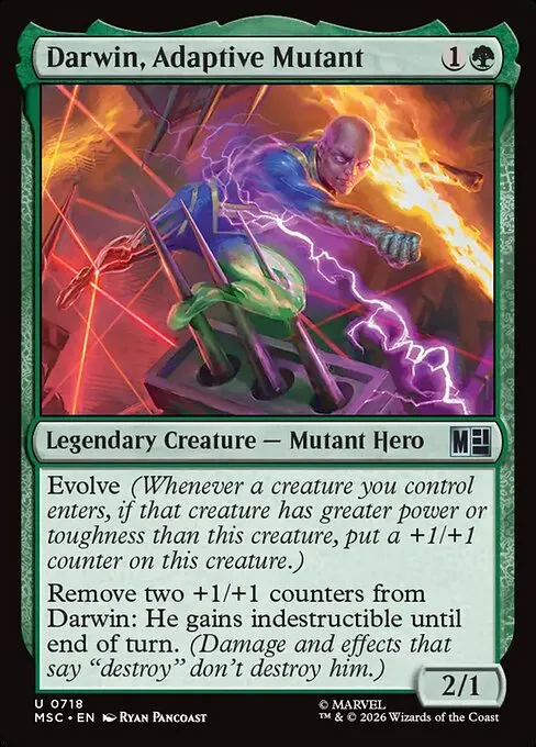 Darwin, Adaptive Mutant · Marvel Super Heroes Commander 718/9