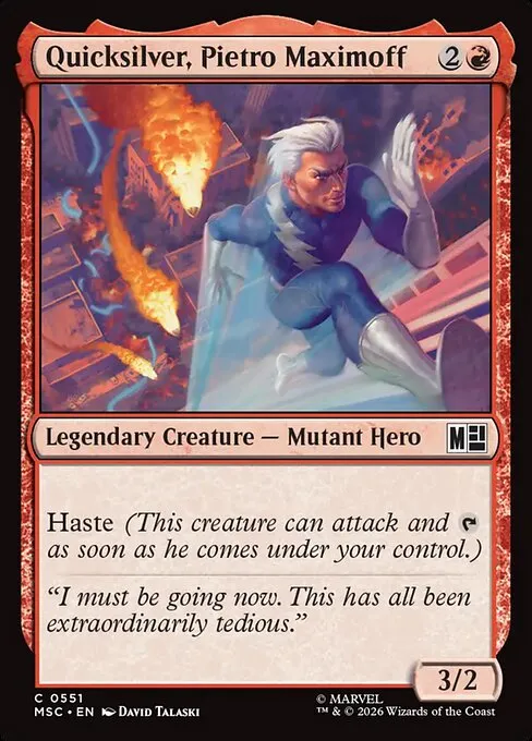 Quicksilver, Pietro Maximoff · Marvel Super Heroes Commander 551/9