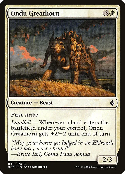 Ondu Greathorn · Battle for Zendikar 40/299