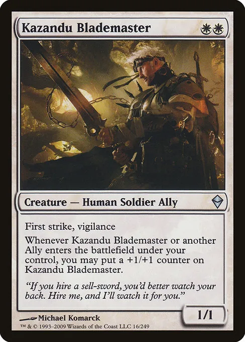 Kazandu Blademaster · Zendikar 16/269