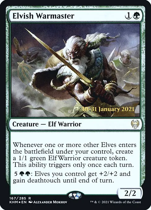 Elvish Warmaster · Kaldheim Promos 167s/158