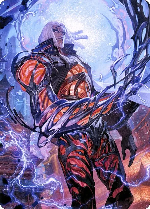 Tezzeret, Betrayer of Flesh // Tezzeret, Betrayer of Flesh · Neon Dynasty Art Series 54/81