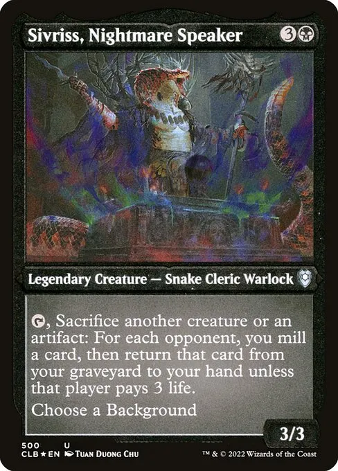 Sivriss, Nightmare Speaker · Commander Legends: Battle for Baldur's Gate 500/936