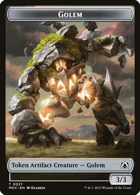 Golem · March of the Machine Commander Tokens 37/46