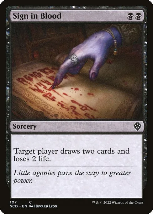 Sign in Blood · Starter Commander Decks 107/352