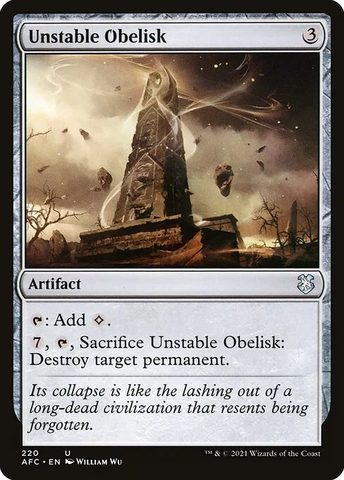 Unstable Obelisk · Forgotten Realms Commander 220/331