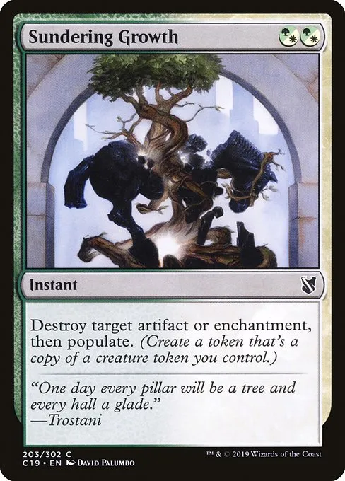 Sundering Growth · Commander 2019 203/302