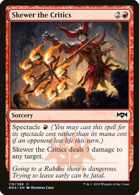 Skewer the Critics · Ravnica Allegiance 115/273