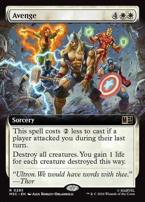 Avenge · Marvel Super Heroes Commander 295/9