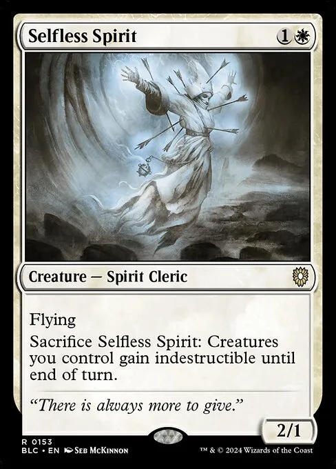 Selfless Spirit · Bloomburrow Commander 153/356