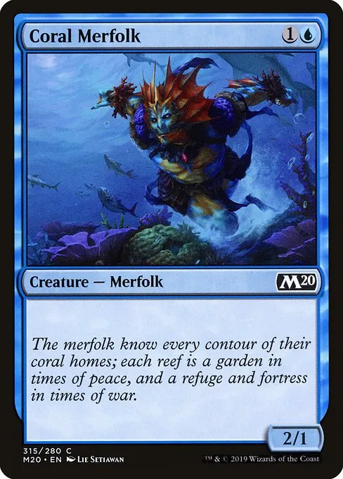 Coral Merfolk · Core Set 2020 315/346