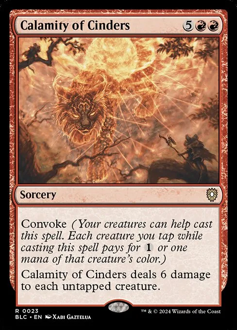 Calamity of Cinders · Bloomburrow Commander 23/356
