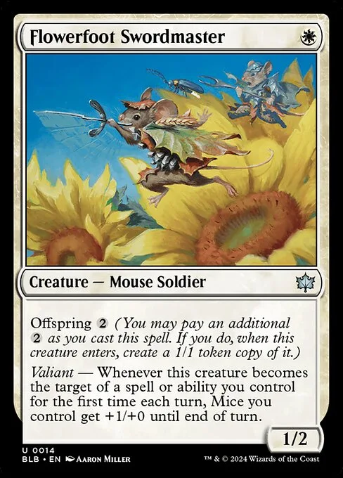 Flowerfoot Swordmaster · Bloomburrow 14/398