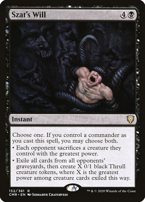 Szat's Will · Commander Legends 152/718