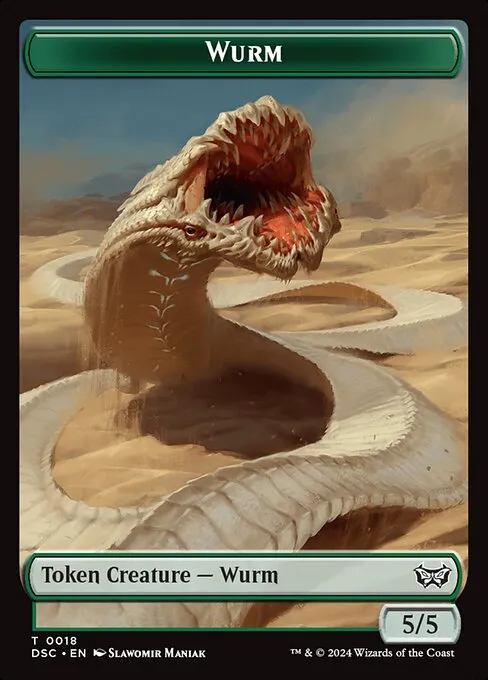 Wurm · Duskmourn Commander Tokens 18/23