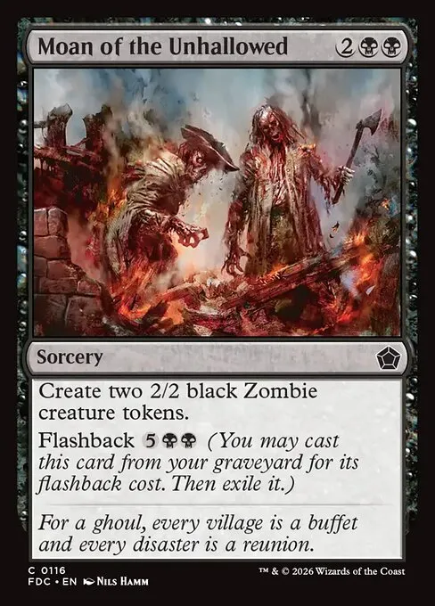 Moan of the Unhallowed · Foundations Commander 116/3