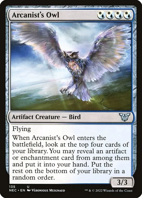 Arcanist's Owl · Neon Dynasty Commander 135/179