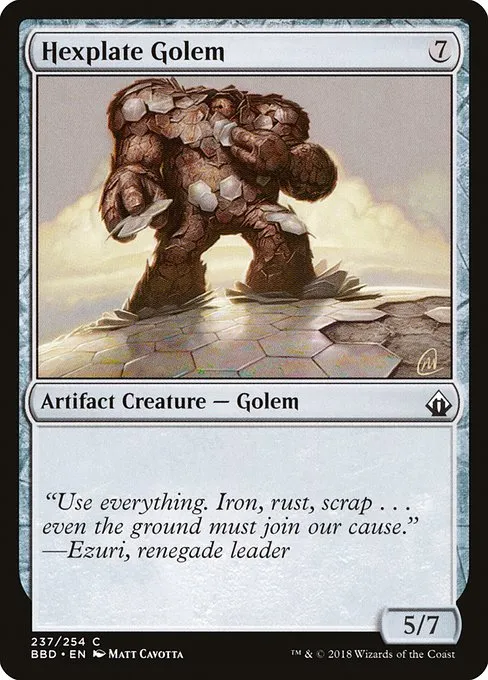 Hexplate Golem · Battlebond 237/256