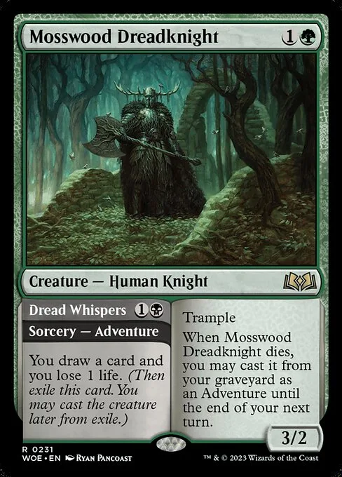 Mosswood Dreadknight // Dread Whispers · Wilds of Eldraine 231/381