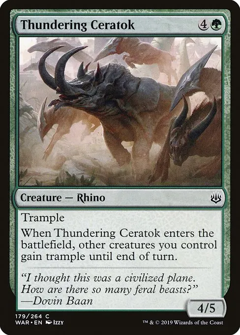 Thundering Ceratok · War of the Spark 179/312