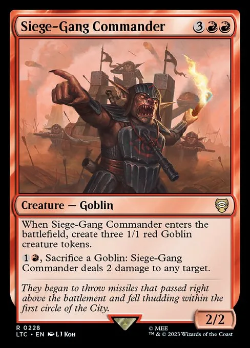 Siege-Gang Commander · Tales of Middle-earth Commander 228/591