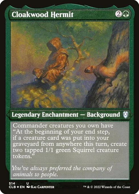 Cloakwood Hermit · Commander Legends: Battle for Baldur's Gate 514/936