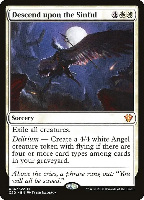 Descend upon the Sinful · Commander 2020 86/322