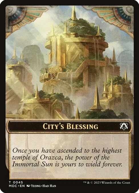 City's Blessing · March of the Machine Commander Tokens 45/46