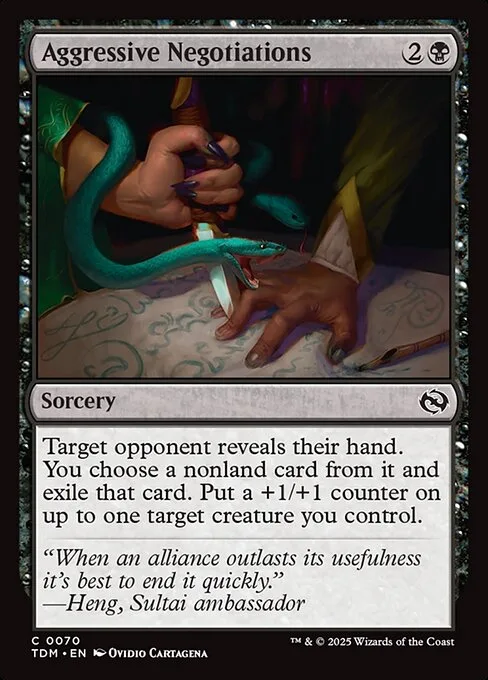 Aggressive Negotiations · Tarkir: Dragonstorm 70/427