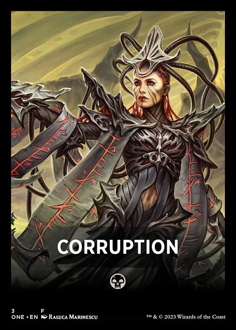 Corruption · Phyrexia: All Will Be One Jumpstart Front Cards 3/5