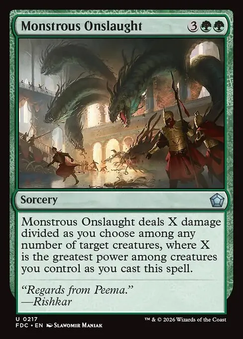 Monstrous Onslaught · Foundations Commander 217/3