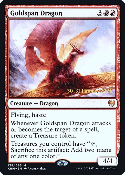 Goldspan Dragon · Kaldheim Promos 139s/158